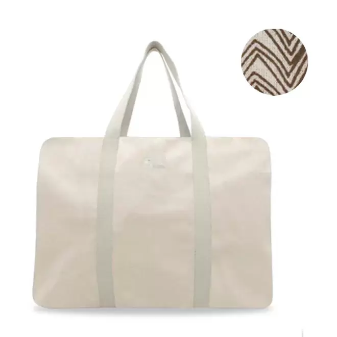 SAC VOYAGE PERSONNALISABLE STUDIO BY HINDBAG 'GABRIEL' - écru