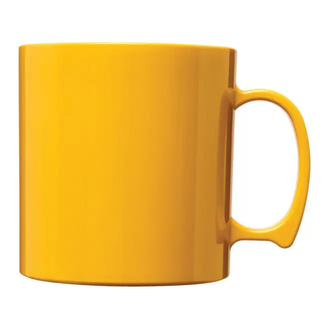 MUG PERSONNALISÉ EN PLASTIQUE 300ML 'POLIKO' - jaune