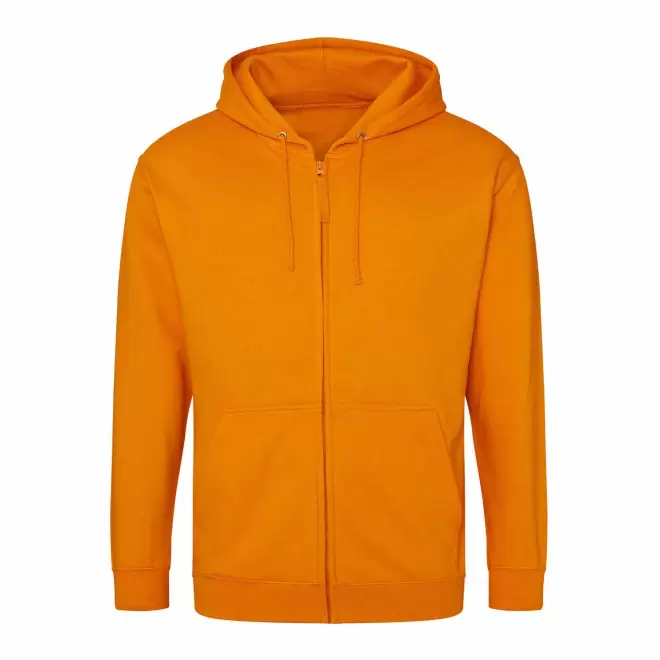 SWEAT ZIPPÉ PERSONNALISÉ À CAPUCHE HOMME 'CLUN' - orange