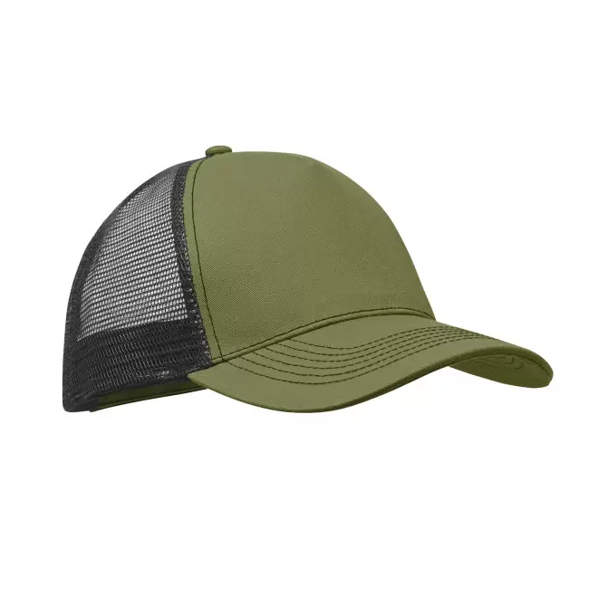 CASQUETTE PERSONNALISABLE FILET 'ESSENTIAL MESH COTON' - vert kaki