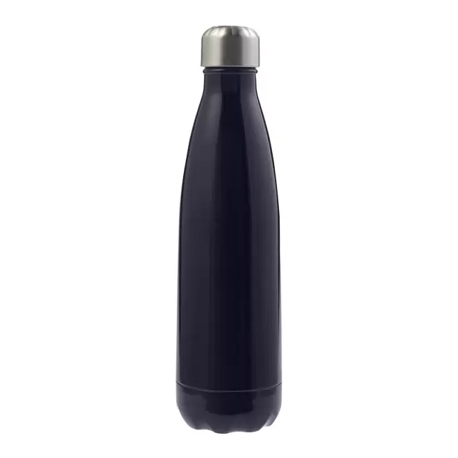 BOUTEILLE EN INOX 650ML PERSONNALISABLE 'BROUDO BRILLANT' - bleu