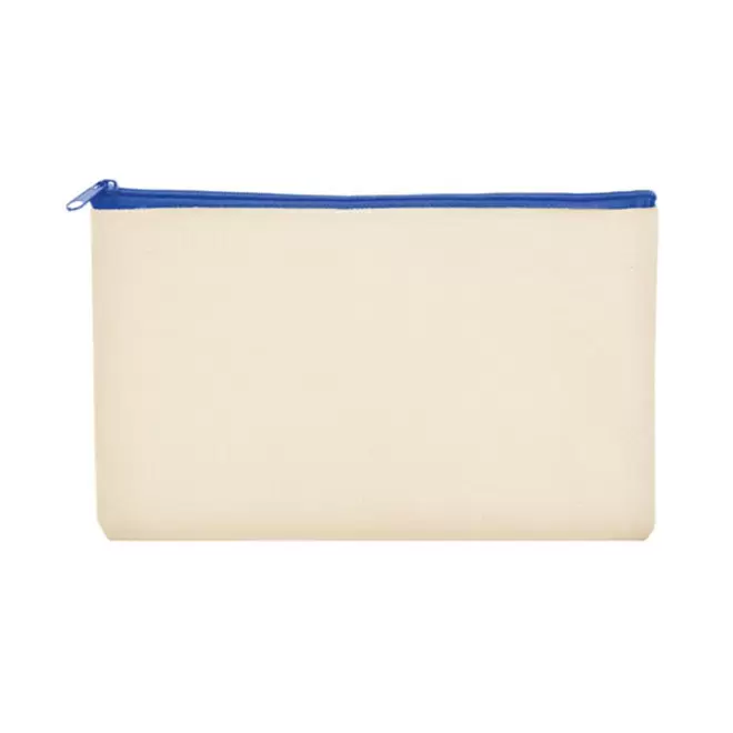 TROUSSE DE TOILETTE EN TOILE PERSONNALISABLE 'BAMBUITO' - bleu