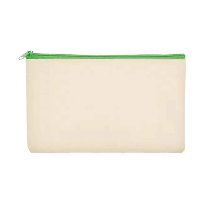 TROUSSE DE TOILETTE EN TOILE PERSONNALISABLE 'BAMBUITO' - vert