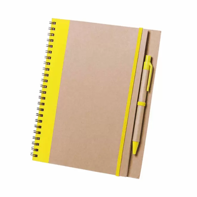 CARNET A SPIRALES NON LIGNE PERSONNALISABLE 'BIG RAMSES' - jaune