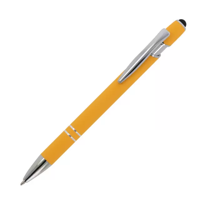 STYLO EN METAL MINE BLEUE PERSONNALISABLE 'PRINCY' - jaune