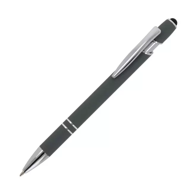 STYLO EN METAL MINE BLEUE PERSONNALISABLE 'PRINCY' - gris