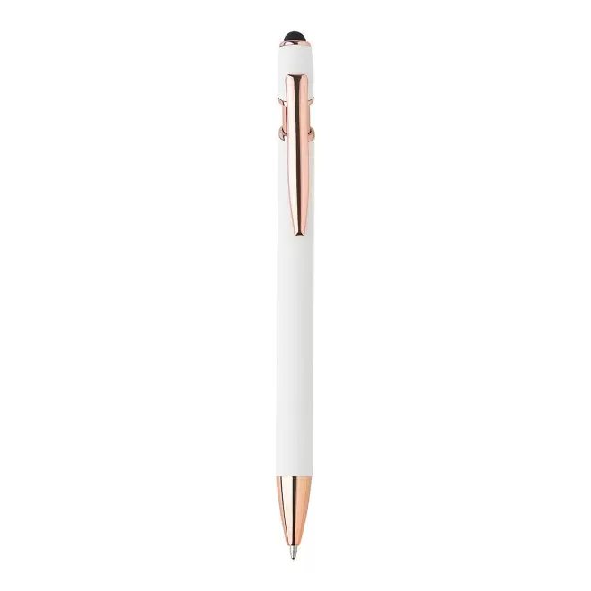 STYLO A BILLE PERSONNALISABLE MINE BLEUE 'PRINCY ROSY' - blanc