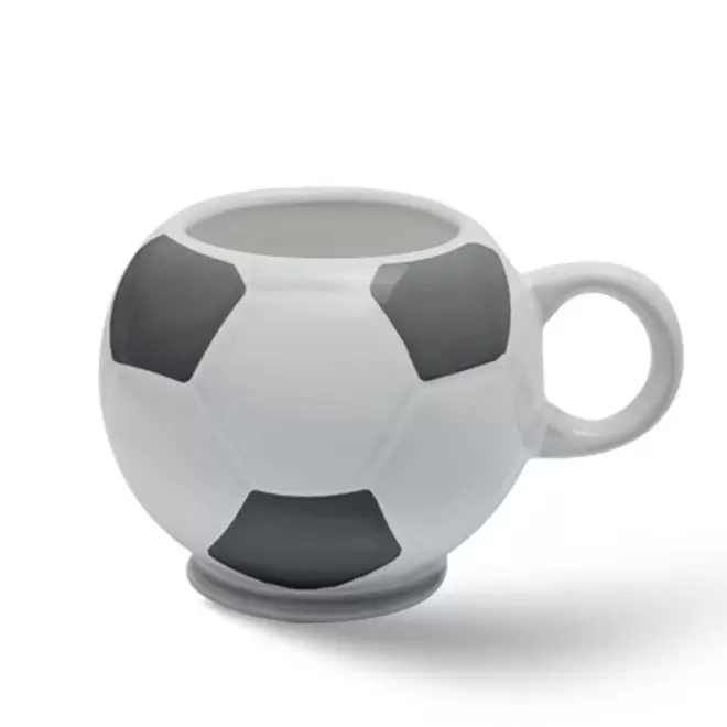 MUG BALLON DE FOOT MIE 320ML PERSONNALISABLE 'FOTY' - blanc