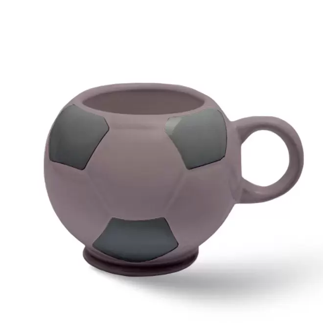 MUG BALLON DE FOOT MIE 320ML PERSONNALISABLE 'FOTY' - taupe