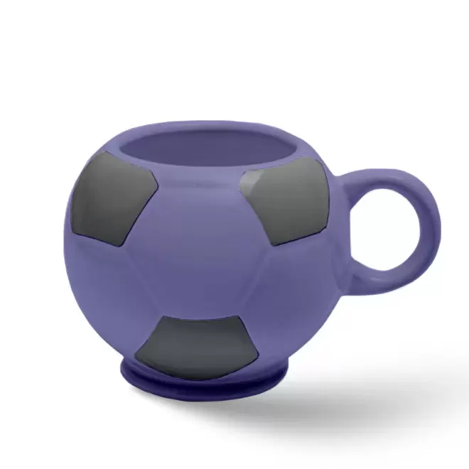MUG BALLON DE FOOT MIE 320ML PERSONNALISABLE 'FOTY' - violet