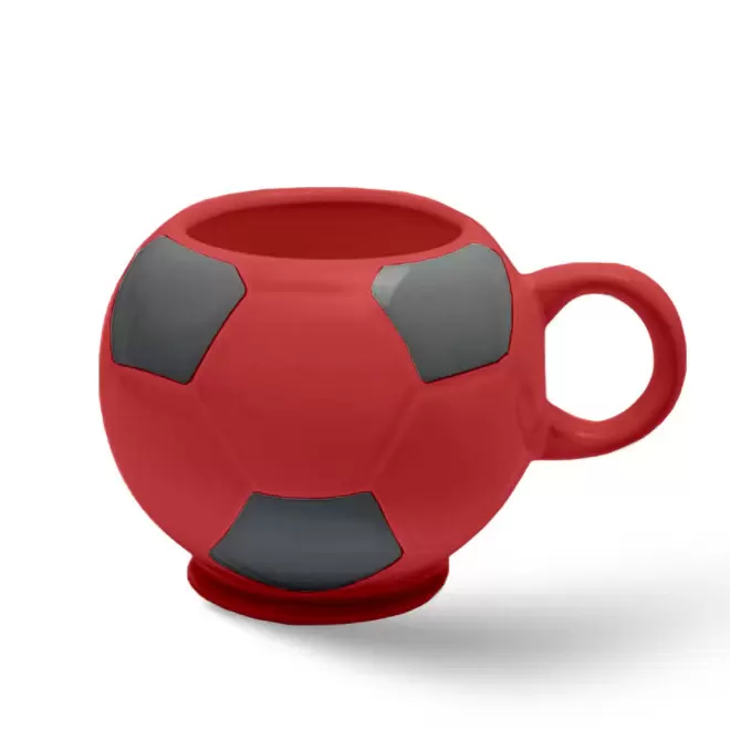 MUG BALLON DE FOOT MIE 320ML PERSONNALISABLE 'FOTY' - rouge