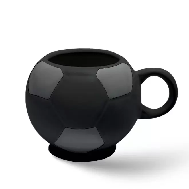 MUG BALLON DE FOOT MIE 320ML PERSONNALISABLE 'FOTY' - noir mat