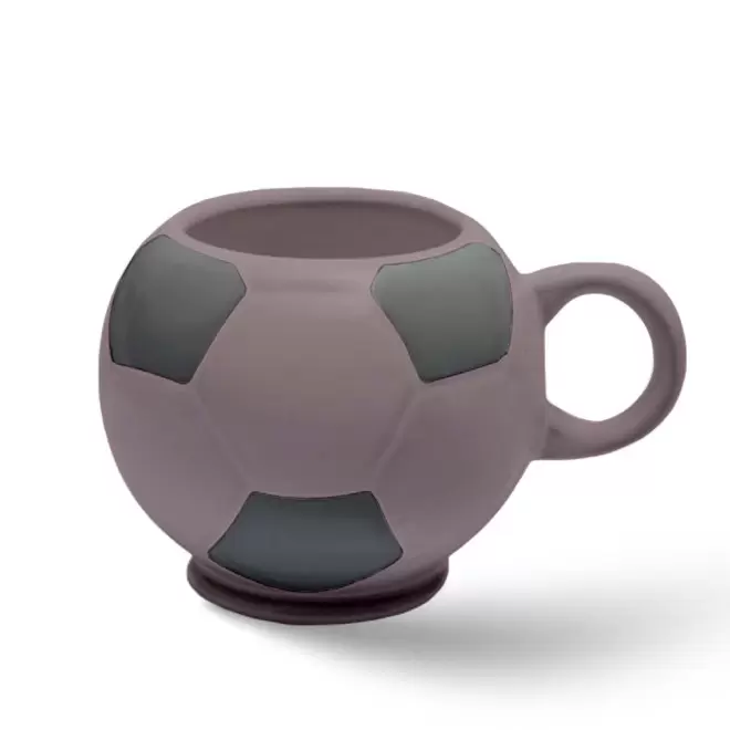 MUG BALLON DE FOOT MIE 320ML PERSONNALISABLE 'FOTY' - taupe mat