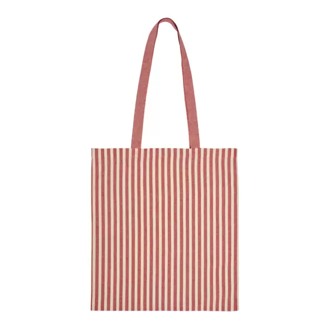 TOTE BAG PERSONNALISABLE RAYÉ 'HYDRA' - blanc/rouge