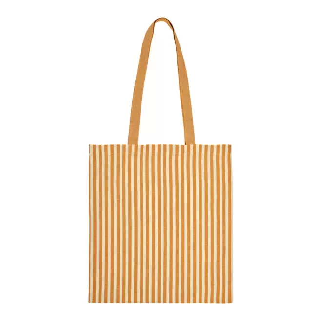 TOTE BAG PERSONNALISABLE RAYÉ 'HYDRA' - blanc/orange