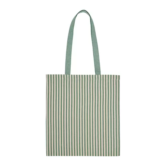 TOTE BAG PERSONNALISABLE RAYÉ 'HYDRA' - blanc/vert