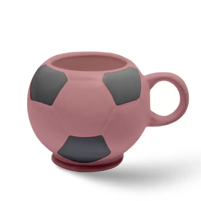 MUG BALLON DE FOOT MIE 320ML PERSONNALISABLE 'FOTY' - rose mat