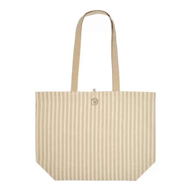 SAC DE PLAGE PUBLICITAIRE EN COTON 'MYKONOS' - naturel