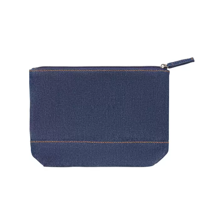 TROUSSE DE TOILETTE PERSONNALISÉE EN DENIM 'GENOA POUCH'  - bleu jean