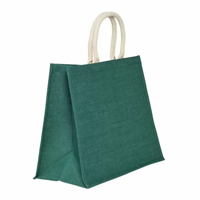 CABAS PERSONNALISABLE EN JUTE 'KOS' - vert forêt