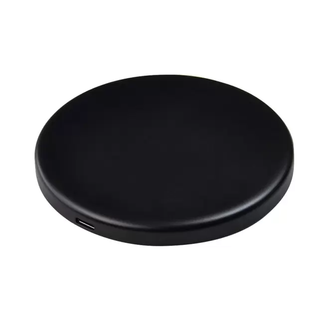 CHARGEUR INDUCTION 15W MIF PERSONNALISABLE 'THYKA ROND' - noir