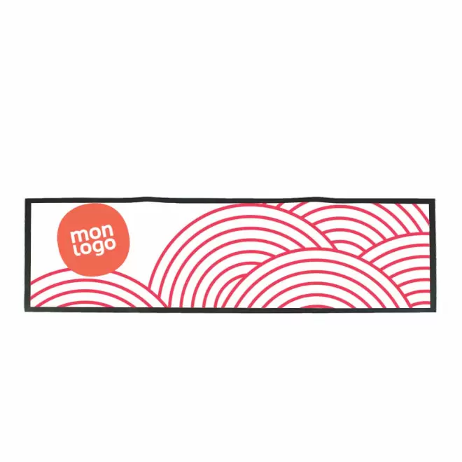 TAPIS DE BAR AVEC LISERE PERSONNALISABLE 'BARTY' - quadrichromie