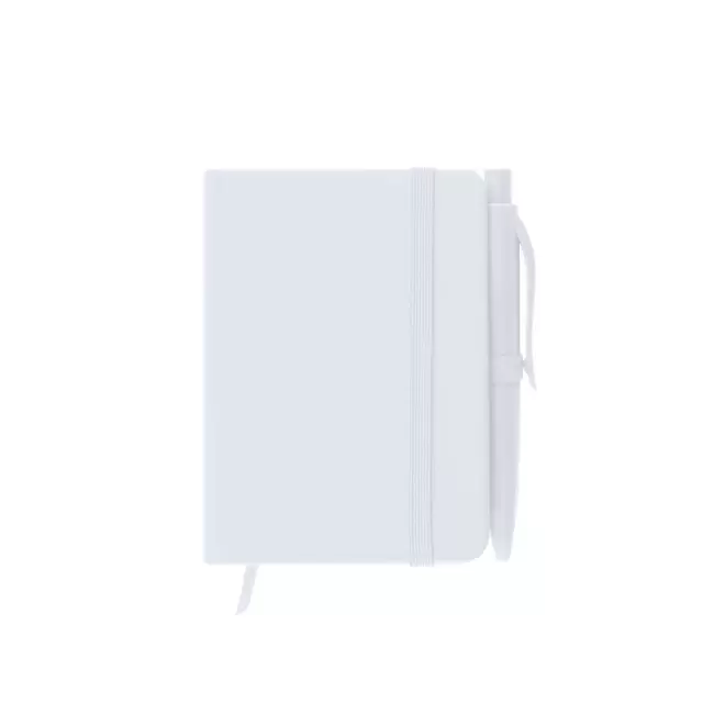 CARNET POCHE PU PERSONNALISE 'TOMO STYLO' - blanc