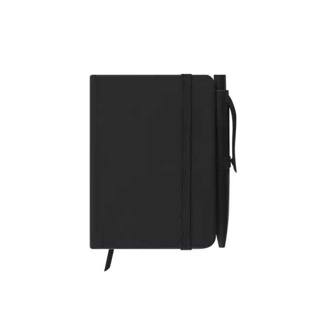 CARNET POCHE PU PERSONNALISE 'TOMO STYLO' - noir