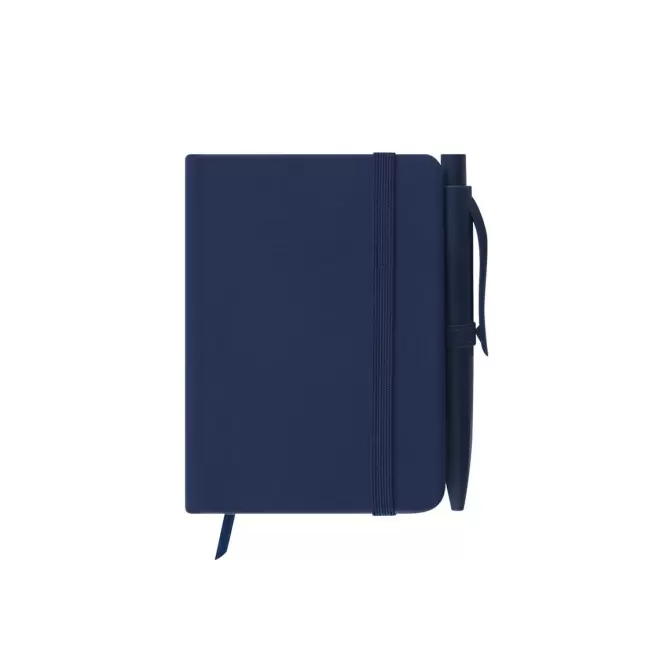 CARNET POCHE PU PERSONNALISE 'TOMO STYLO' - bleu marine