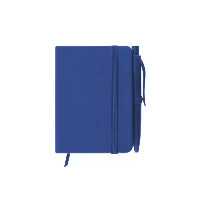 CARNET POCHE PU PERSONNALISE 'TOMO STYLO' - bleu