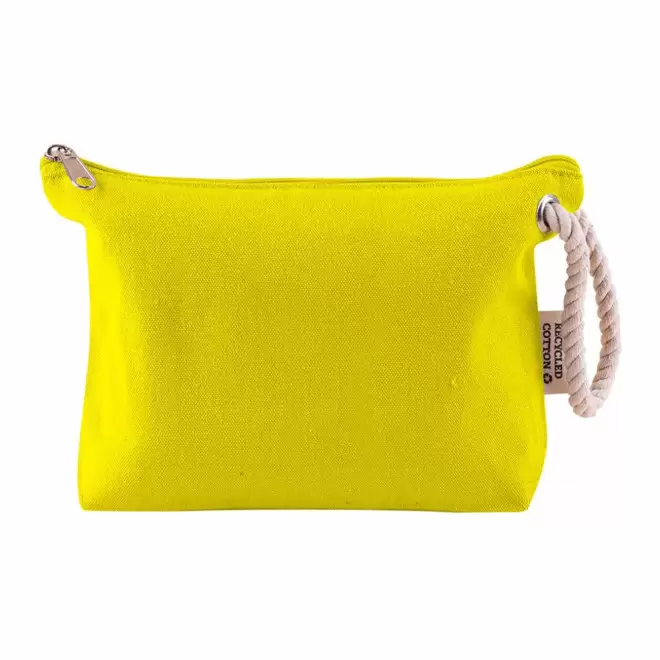 TROUSSE DE TOILETTE RECYCLE PERSONNALISABLE 'MILIE' - jaune