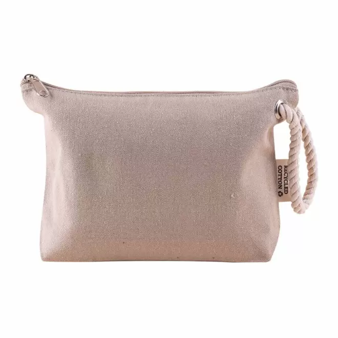 TROUSSE DE TOILETTE RECYCLE PERSONNALISABLE 'MILIE' - beige