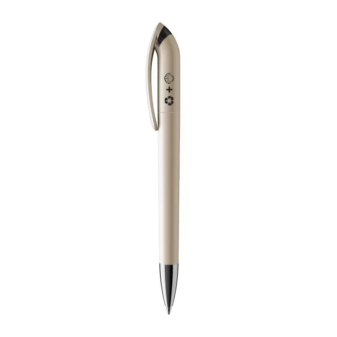 STYLO RECYCLE PERSONNALISABLE 'PEARL CLEAR' - noir