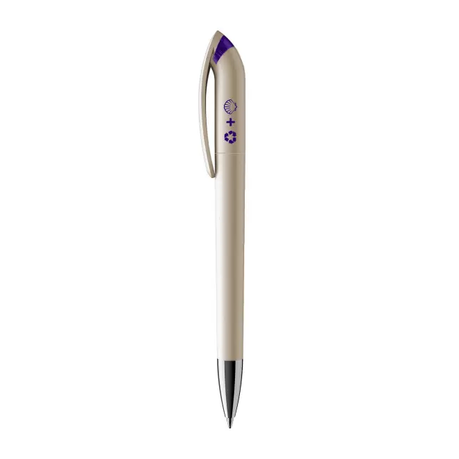STYLO RECYCLE PERSONNALISABLE 'PEARL CLEAR' - violet