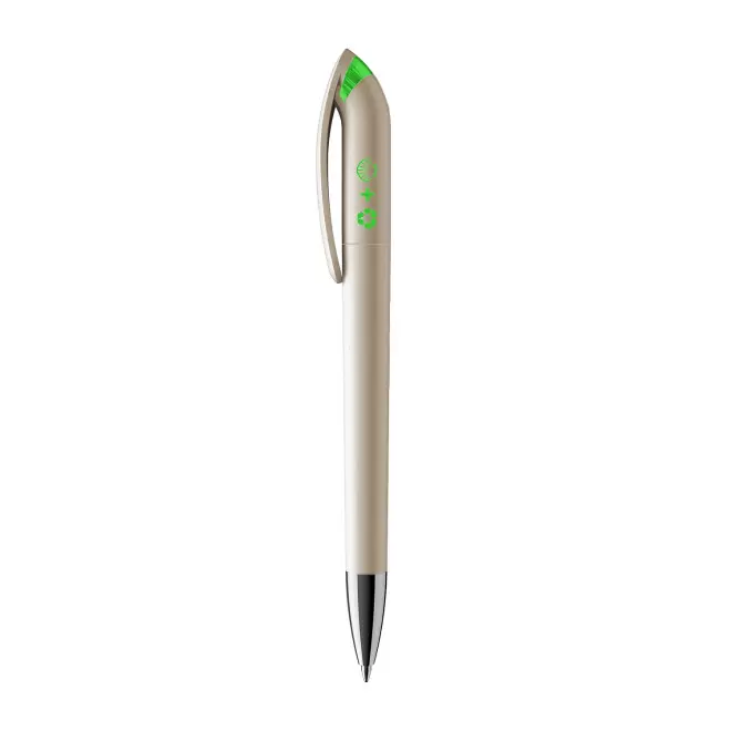 STYLO RECYCLE PERSONNALISABLE 'PEARL CLEAR' - vert