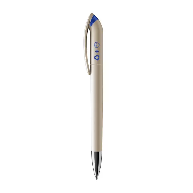 STYLO RECYCLE PERSONNALISABLE 'PEARL CLEAR' - bleu