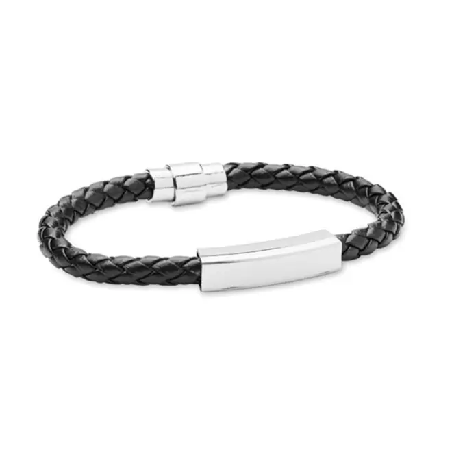 BRACELET PERSONNALISABLE 'BRACI' - noir