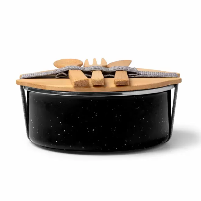 LUNCH BOX RETRO CERAMIQUE 750ML PERSONNALISEE 'GAMIEL' - noir