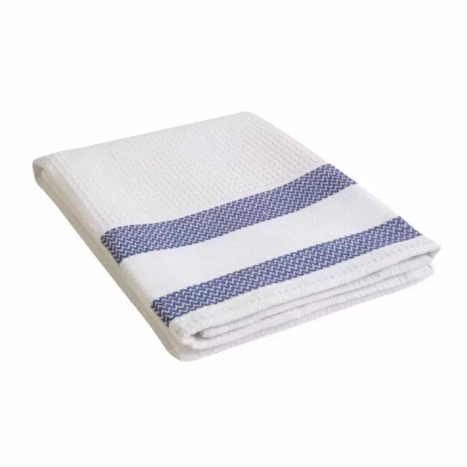 TORCHON CUISINE COTON PERSONNALISE 80GR/M2 'COTY' - bleu