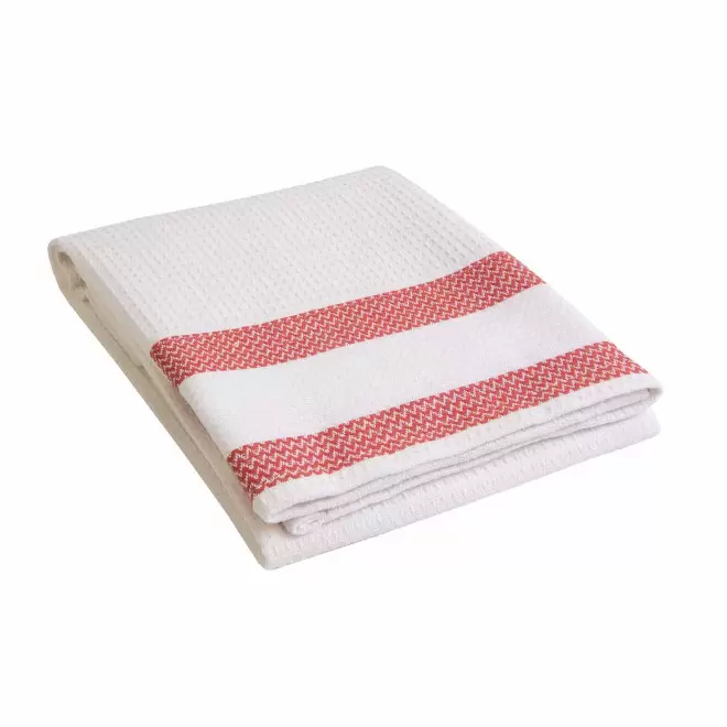 TORCHON CUISINE COTON PERSONNALISE 80GR/M2 'COTY' - rouge