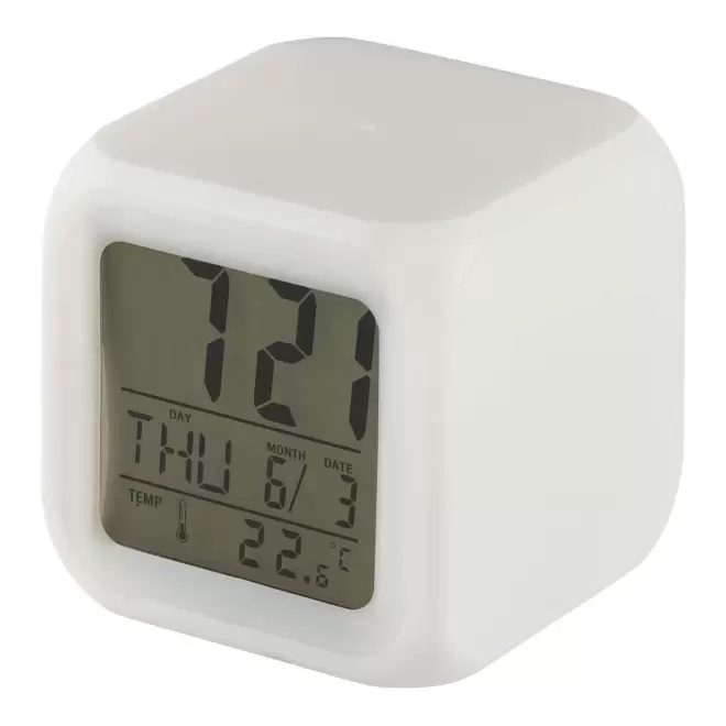 REVEIL CUBE PERSONNALISABLE 'DODO' - blanc
