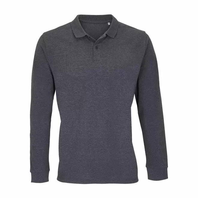 POLO MIXTE BIO COULEUR PERSONNALISABLE 'PLANET LSL' - gris anthracite