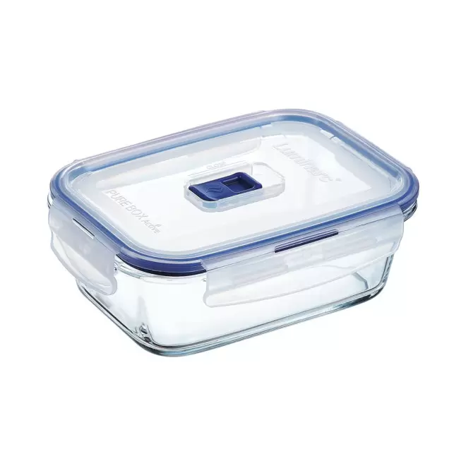 LUNCH BOX EN VERRE LUMINARC 820ML PERSONNALISEE 'PURE BOX ACTIVE' - transparent