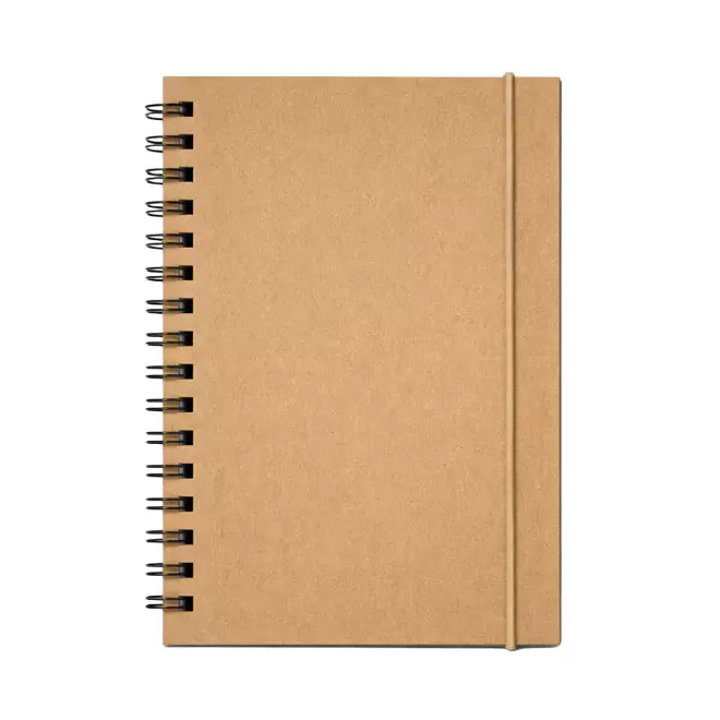 CARNET SPIRALE PERSONNALISABLE 'MORLON' - beige