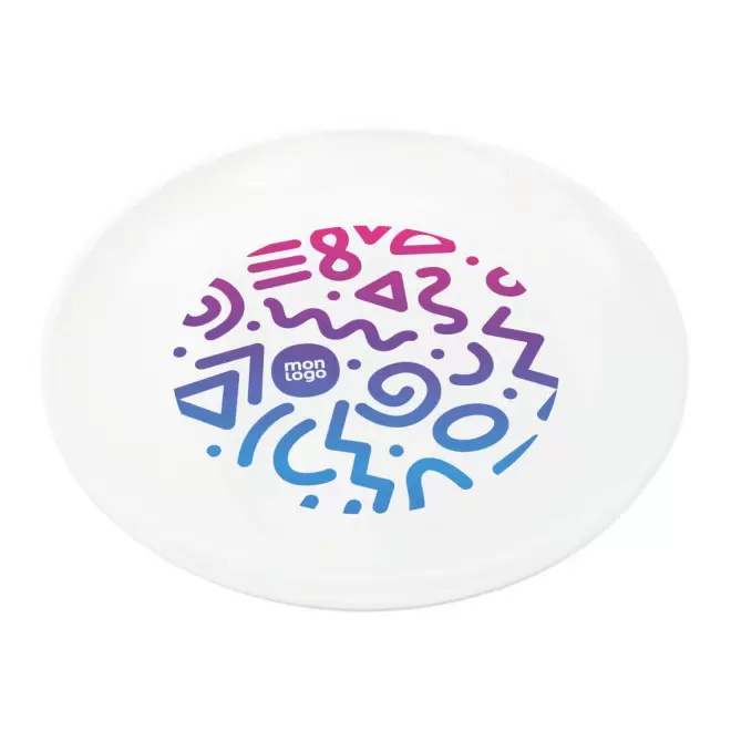 ASSIETTE PERSONNALISÉE A DESSERT 'ARRY QUADRI'  - blanc