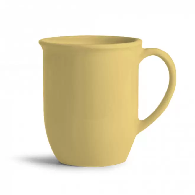 MUG CERAMIQUE MIE 350ML PERSONNALISABLE 'PAULA' - jaune clair mat