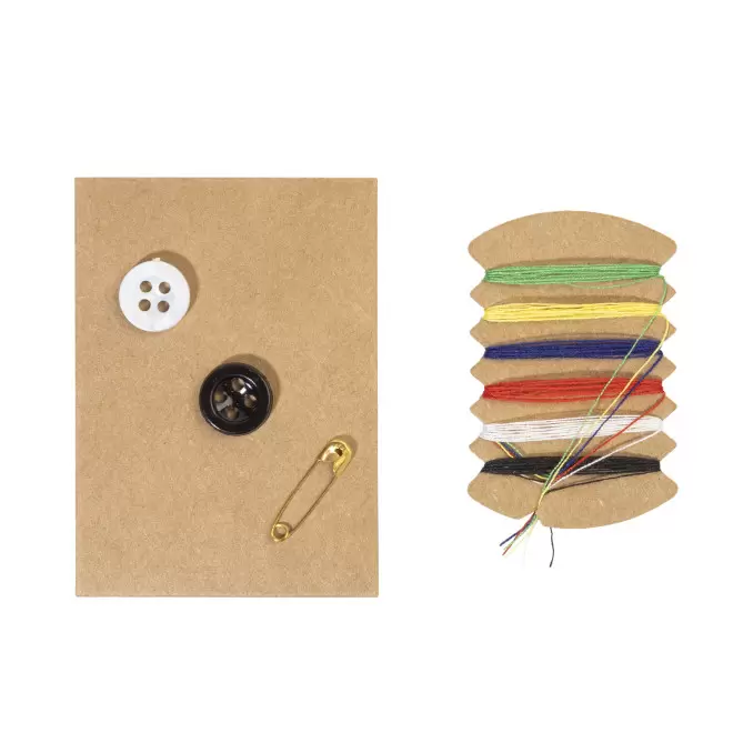 KIT DE COUTURE ETUI KRAFT PERSONNALISE 'REPARO SMART' - nature