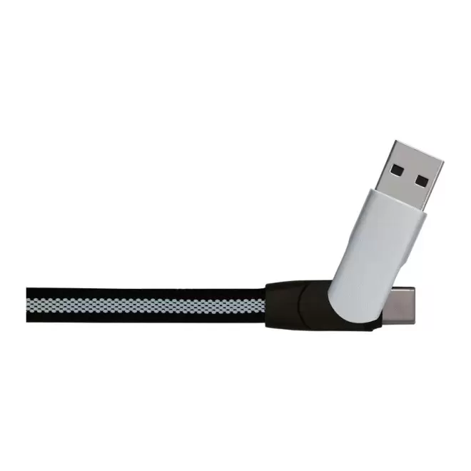 CÂBLE DE CHARGE PERSONNALISÉ 'BIG DATA' - argenté