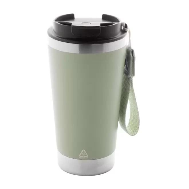 MUG ISOTHERME AVEC DRAGONNE 430ML 'PASTILO' - vert