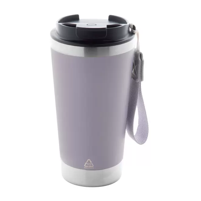 MUG ISOTHERME AVEC DRAGONNE 430ML 'PASTILO' - lilas